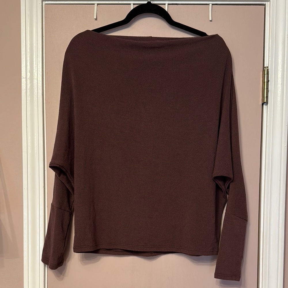 Brown Long Sleeve Top